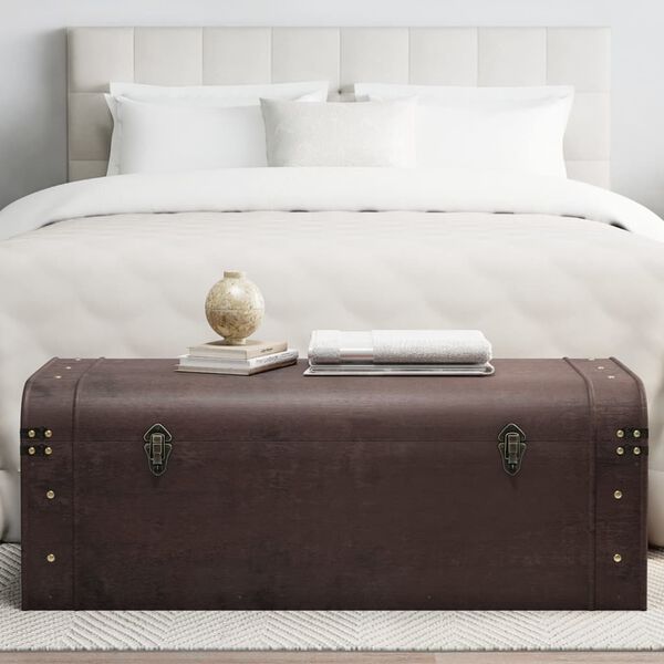 vidaXL Lobių skrynia su skląsčiais, ruda, 110x50x39,5cm, fanera