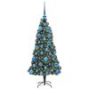 vidaXL Dirbtinis išankstinio apšvietimo Kalėdų eglutė su kamuoliukų rinkiniu
