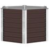 vidaXL Sodo lovelis, rudas,129x129x77cm, galvanizuotas plienas/auk&scaron;tas