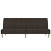 vidaXL Dvivietė sofa-lova, tamsiai rudos spalvos, audinys