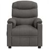vidaXL Elektrinis masažinis krėslas, tamsiai pilkos spalvos, audinys