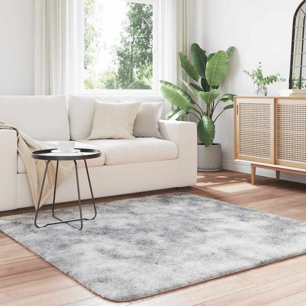 vidaXL Shaggy tipo kilimas, NAVARRA, 160x160 cm, sidabrinė pilka