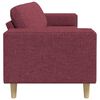 vidaXL Svetainės sofa Vyno raudona 250 x 77 x 76 cm Poliesteris