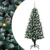 vidaXL Dirbtinė Kalėdų eglutė Žalia 150 cm PVC ir Plienas ir Plastikas