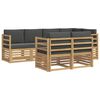 vidaXL Lauko sofos komplektas 7 pcs Balta ir antracito