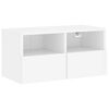 vidaXL Sieninė TV spintelė, balta, 60x30x30cm, apdirbta mediena