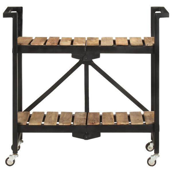 vidaXL Virtuvės vežimėlis, 87x36x81cm, mango medienos masyvas