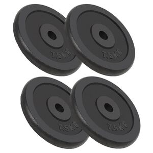 vidaXL Svoriai, 4vnt., 4x7,5 kg, ketus