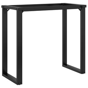 vidaXL Valgomojo stalo kojos, 80x40x73cm, plieninis, O formos rėmas
