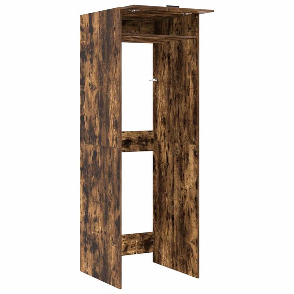 vidaXL Skalbimo ma&scaron;inos spintelė 2 pcs Rūkyta ąžuolas Apdirbta mediena