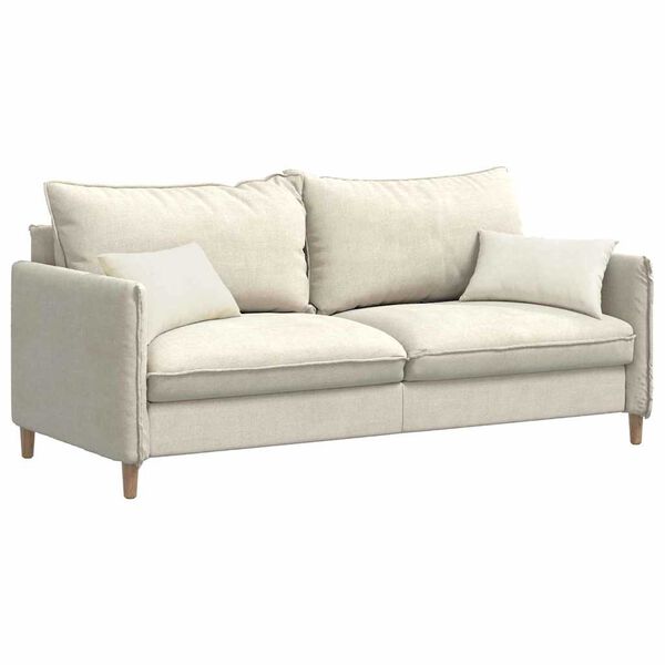 vidaXL Sofa Pagalvės 2 pcs Kreminė 50 x 30 cm Kordūrinis audinys