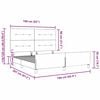 vidaXL Kiemas lova su galvūgalio Tamsiai pilka 160 x 200 cm Aksomas