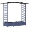 vidaXL Pakeltas lovas su trelėmis ir stogu Pilka 169 x 40 x 125 cm PP