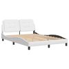 vidaXL Lovos rėmas be čiužinio, Zadar, baltos, 140x200cm, dirbtinė oda