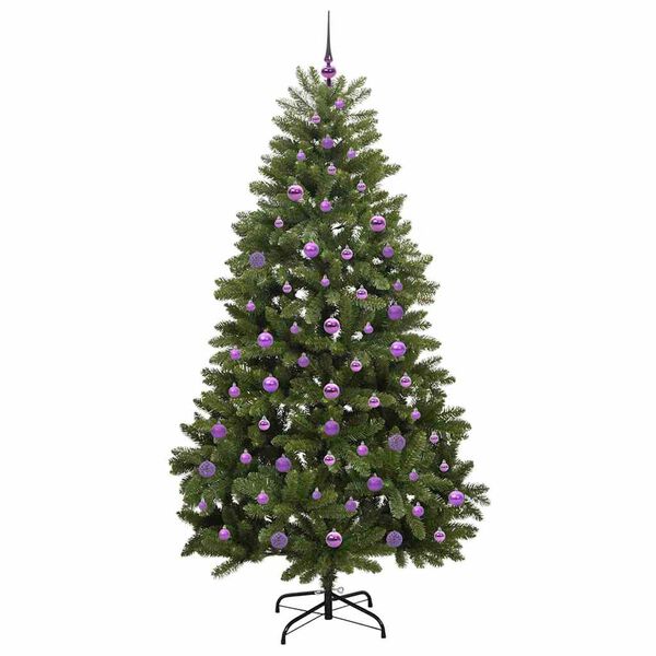 vidaXL Dirbtinė Kalėdų eglutė su 300 LED Žalia 210 cm PVC ir metalas