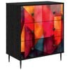 vidaXL I&scaron;traukalas spinta HEESCH Spalvų blokų ra&scaron;tas 66 x 36,5 x 76 cm