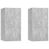 vidaXL | Sieninis televizoriaus stovas | 2 pcs Betono pilka