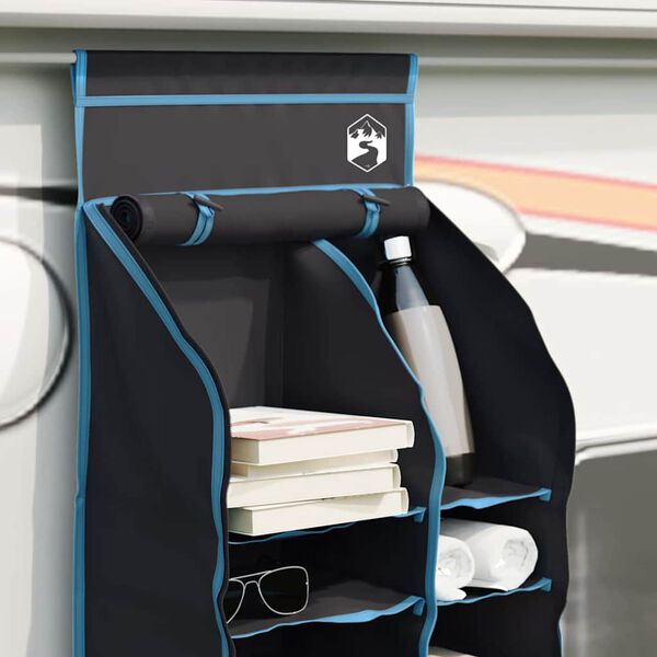 vidaXL Kabinamasis palapinės organizatorius 10 kišenių Juoda