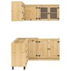 vidaXL Spintelė su stalčiais 10 pcs Medus Kietos pu&scaron;ies mediena