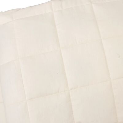vidaXL Sunki antklodė, šviesi kreminė, 135x200cm, audinys, 10kg
