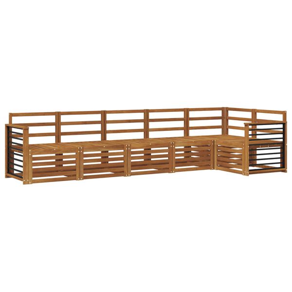 vidaXL Sofų komplektai 6 pcs Natūrali Kietos akacijos mediena