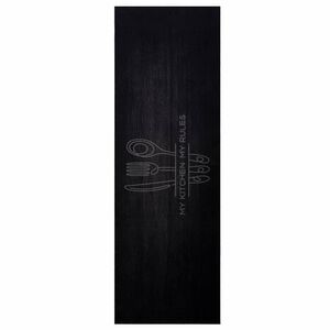 vidaXL Virtuvės kilimas Juoda 180 x 60 cm 100% poliamidas Plaunamas