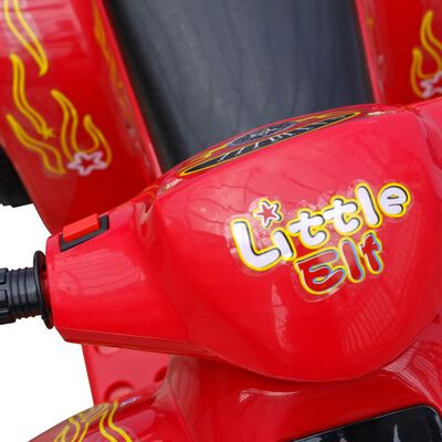 Vaikiškas Elektrinis Keturratis Motociklas, Raudonas / Juodas