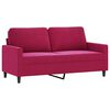 vidaXL Dvivietė sofa, raudonojo vyno spalvos, 140cm, aksomas