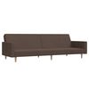 vidaXL Dvivietė sofa-lova su pakoja, taupe spalvos, audinys