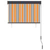 vidaXL Lauko roletas, geltonos ir mėlynos spalvų, 100x250cm
