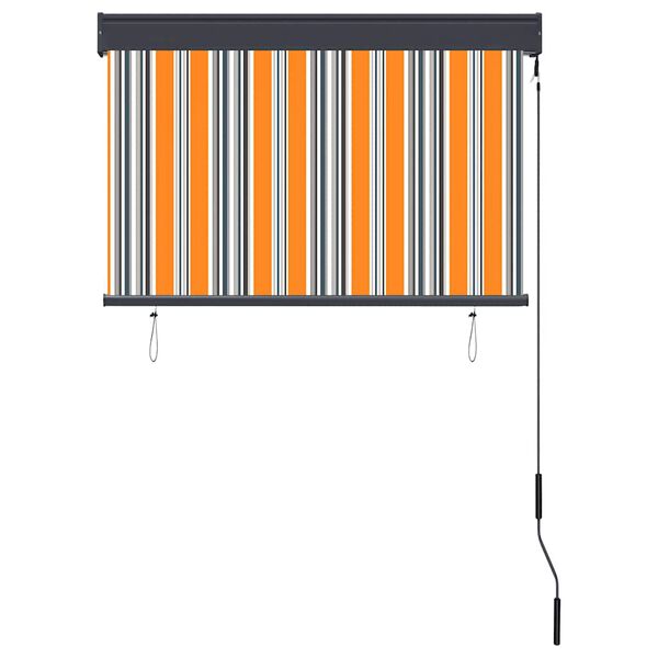 vidaXL Lauko roletas, geltonos ir mėlynos spalvų, 100x250cm