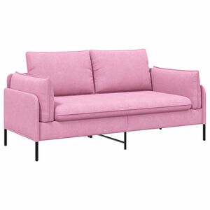 vidaXL Dvita&scaron;kė sofa Rožinė 188 x 81 x 89 cm Audinys