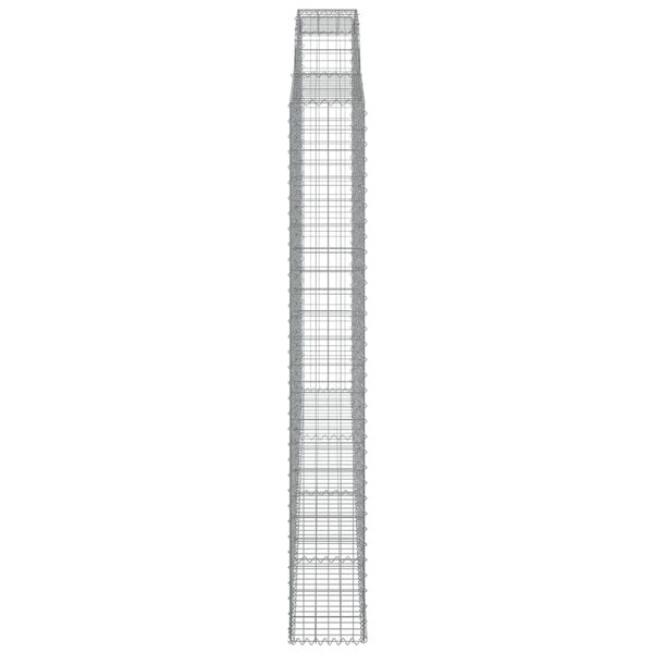 vidaXL I&scaron;lenktas gabiono krep&scaron;ys, 300x30x220/240cm, geležis