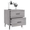 vidaXL Naktinė spintelė, pilka ąžuolo, 40x35x47,5cm, apdirbta mediena