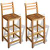 vidaXL Baro kėdės, 2 vnt., akacijos medienos masyvas