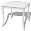 vidaXL Valgomojo stalas, 80x80x76 cm, labai blizgus, baltas
