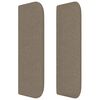 vidaXL Galvūgalis su LED, taupe spalvos, 203x16x78/88cm, audinys