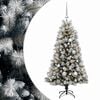 vidaXL Dirbtinė eglutė su lankstomomis &scaron;akomis ir bumbulais 120 cm