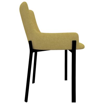 vidaXL Valgomojo kėdės, 6 vnt., geltonos spalvos, audinys (3x282596)