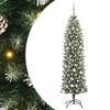 vidaXL Dirbtinis lieknas Kalėdų medis Žalia ir balta 180 cm