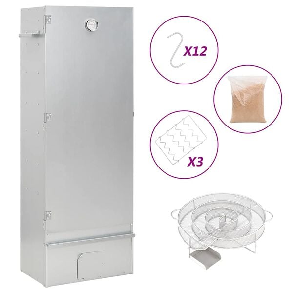 vidaXL Krosnis-rūkykla su šalto rūkymo generatoriumi, plienas