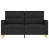 vidaXL Dvivietė sofa, juodos spalvos, 120cm, audinys