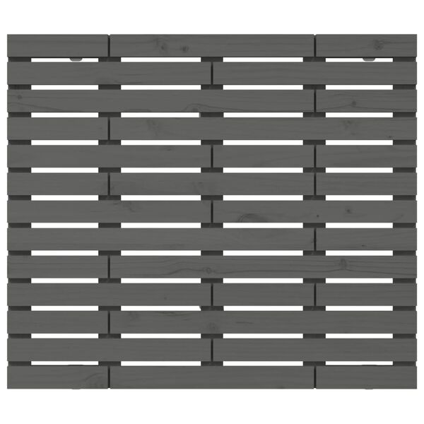 vidaXL Sieninis galvūgalis, pilkas, 96x3x91,5cm, pu&scaron;ies masyvas