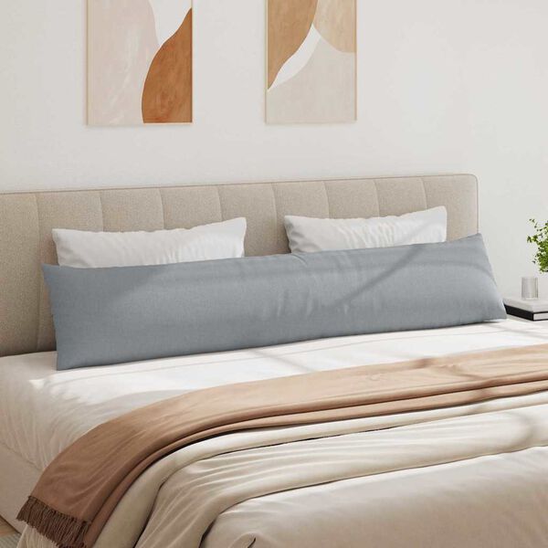 vidaXL Sofa Pagalvės 2 pcs Šviesiai pilka 200 x 40 cm audinys