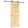 vidaXL Slankios durys Natūrali ir juoda 80 x 210 cm