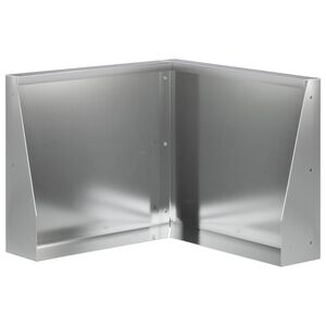 vidaXL Sienelė 50 x 50 x 30 cm Galvanizuotas plienas Sidabrinė