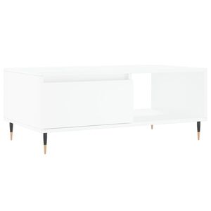 vidaXL Kavos staliukas, baltos spalvos, 90x50x36,5cm, apdirbta mediena