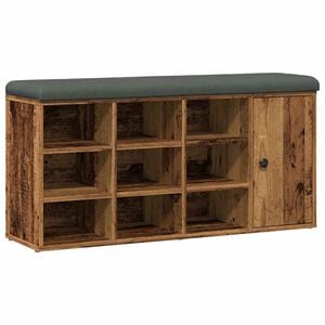 vidaXL batų suoliukas Old Wood 102x32x50 cm Inžinierinė mediena