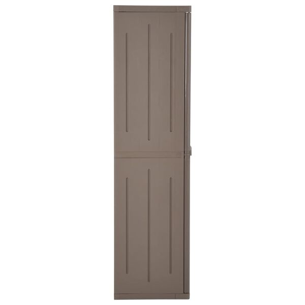 vidaXL Sodo spintelė daiktams, ruda, 65x45x172cm, PP