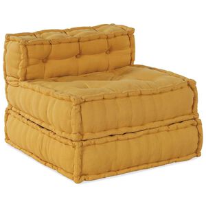 vidaXL Modulinė sofa, geltona, 70x70x54 cm, audinys